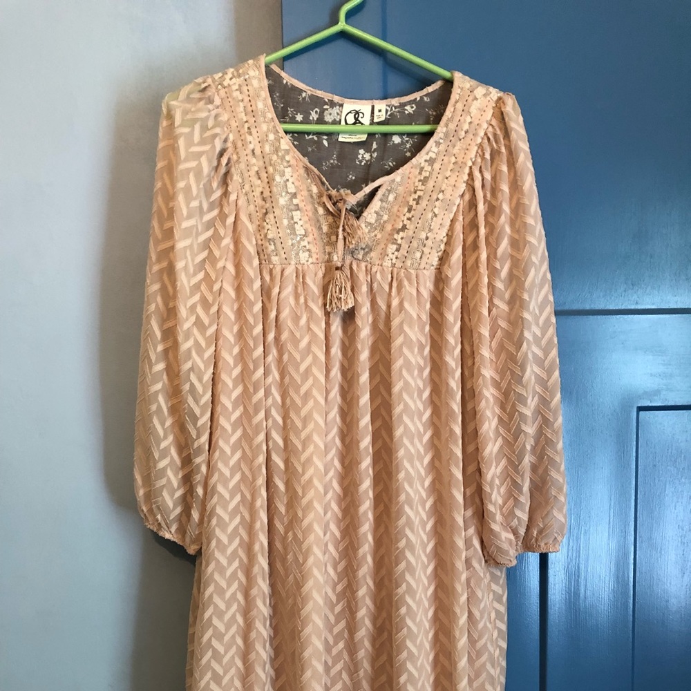 Pink dress from Anthropologie